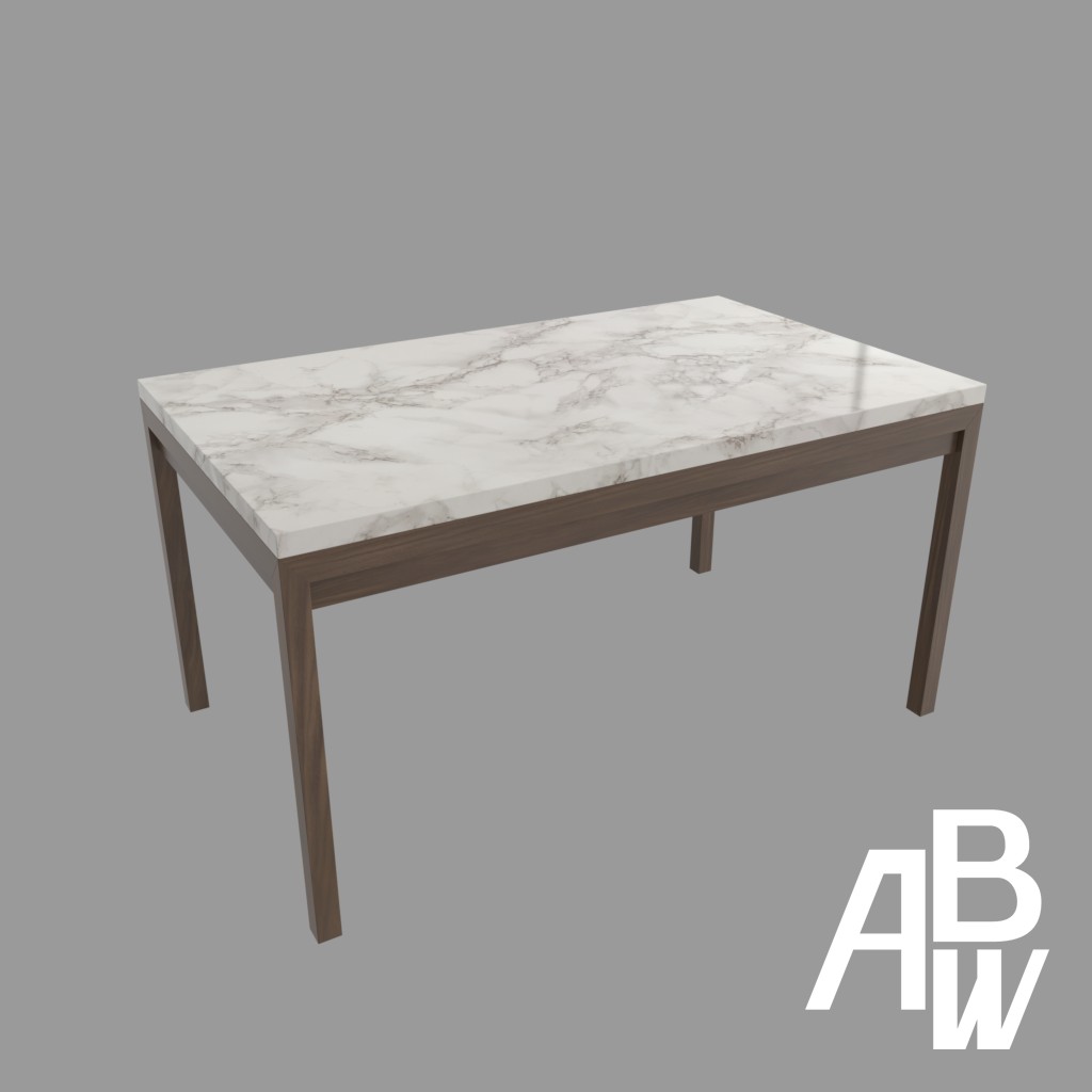Marble Top Dining Table ( L150xW100xH75cm ) preview image 1